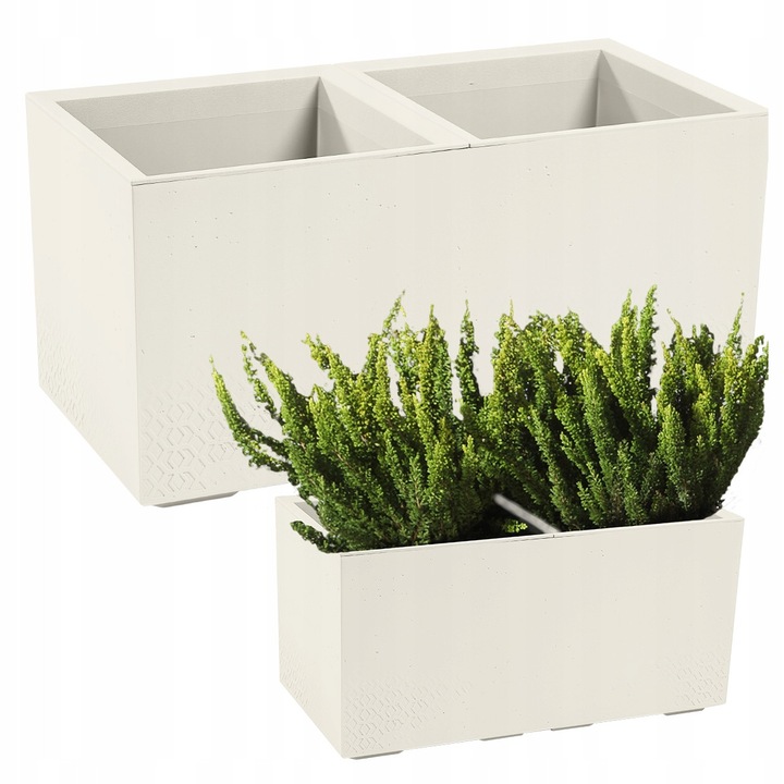 Ghiveci Ghiveci Beton Crema 80x40x40cm, Mare, Rezistent