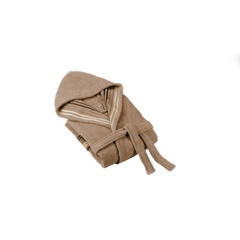 Halat de baie Venice Dilios, 100% bumbac, 350 GSM, marime S/M, taupe Halat de baie Venice Dilios, 100% bumbac, 350 GSM, marime S/M, taupe