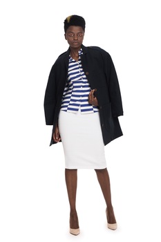 Jacheta Burberry din bumbac, bleumarin, 38 Jacheta Burberry din bumbac, bleumarin, 38