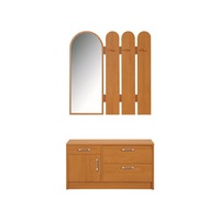 Set Cuier Jaspis,oglinda,dulap pantofi si cuier cu agatatori,culoare orange