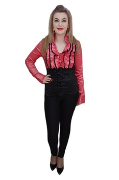 Camasa eleganta tip corset mulat pe corp, D&J Exclusive, Corai, 44 Camasa eleganta tip corset mulat pe corp, D&J Exclusive, Corai, 44