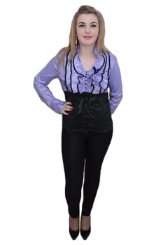 Camasa eleganta tip corset mulat pe corp, D&J Exclusive, Mov, 44 Camasa eleganta tip corset mulat pe corp, D&J Exclusive, Mov, 44