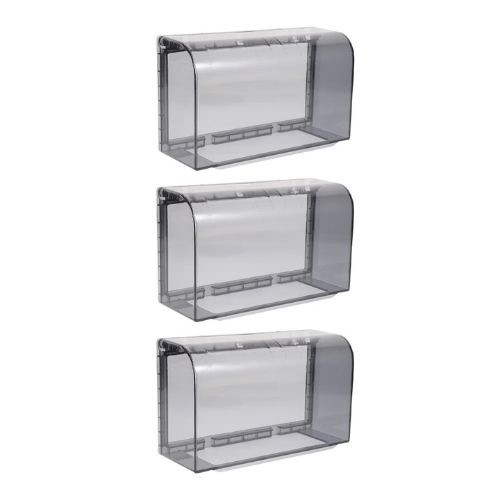 Capac etans pentru doze 86 dublu YANYXR BCS2924717, adeziv, acrilic, protectie splash, negru, set 3, 20.2x12.1x7.5 cm