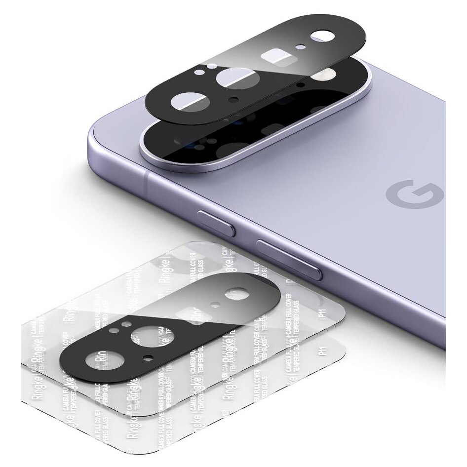 Set 2 protectii camera foto Ringke Camera Full Cover compatibile cu Google Pixel 11, Negru