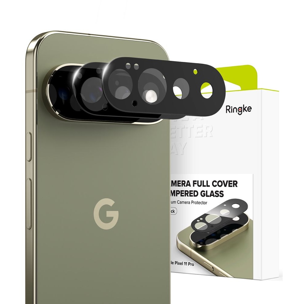 Set 2 protectii camera foto Ringke Camera Full Cover compatibile cu Google Pixel 11 Pro, Negru