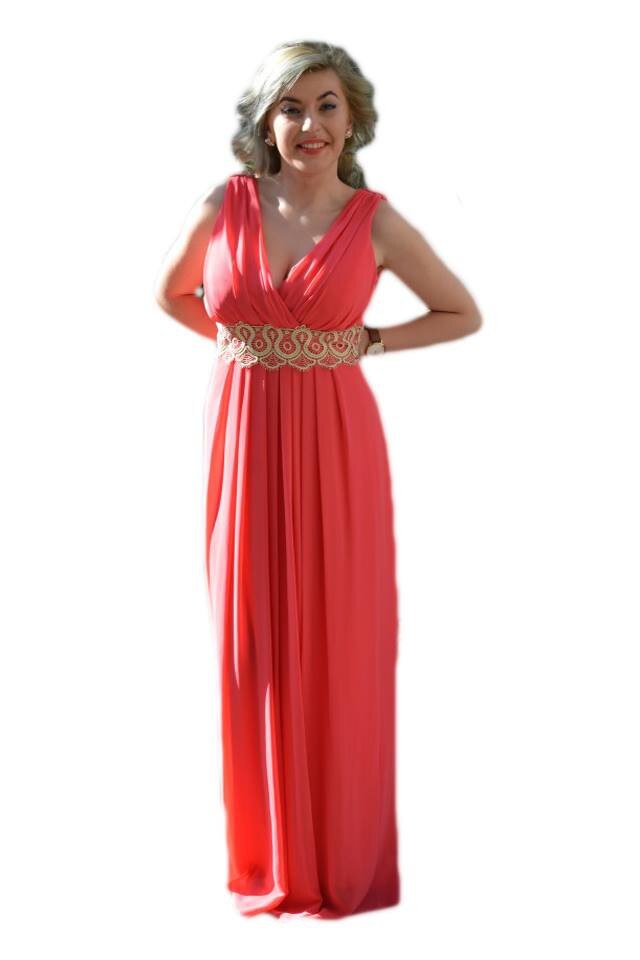 Rochie de ocazie , model lung , D&J Exclusive, Corai