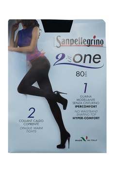 Ciorap 2 in 1 80 Den, Negru Nero Ciorap 2 in 1 80 Den, Negru Nero