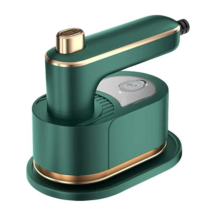 Fier de calcat cu aburi portabil pliabil K0255-0810-CDCJ30075, functie aburi/uscat, temperatura 180°C, rezervor 60 ml, verde