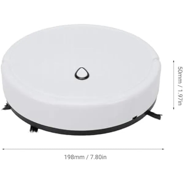 Aspirator robot mini K0569-260810-1209-AMC, evitare obstacole smart, reincarcabil USB, filtrare multi-strat, alb