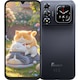 Fossibot S7 mobiltelefon, 4G, Dual SIM, 6.9" 120Hz, Octa-Core T615, 4GB RAM, 128GB, 16MP + 8MP kamera, 5000mAh, Android 16, Fekete