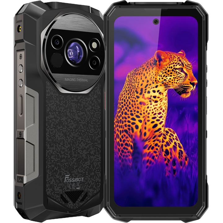 Telefon mobil Fossibot F115 Ultra, 5G, Dual SIM, 6.78-inch 120Hz, Dimensity 7100, 12GB RAM, 256GB, Hőkamera Éjjellátó, Lézeres Távmérő 1200m, NFC, 20000mAh, Android 16