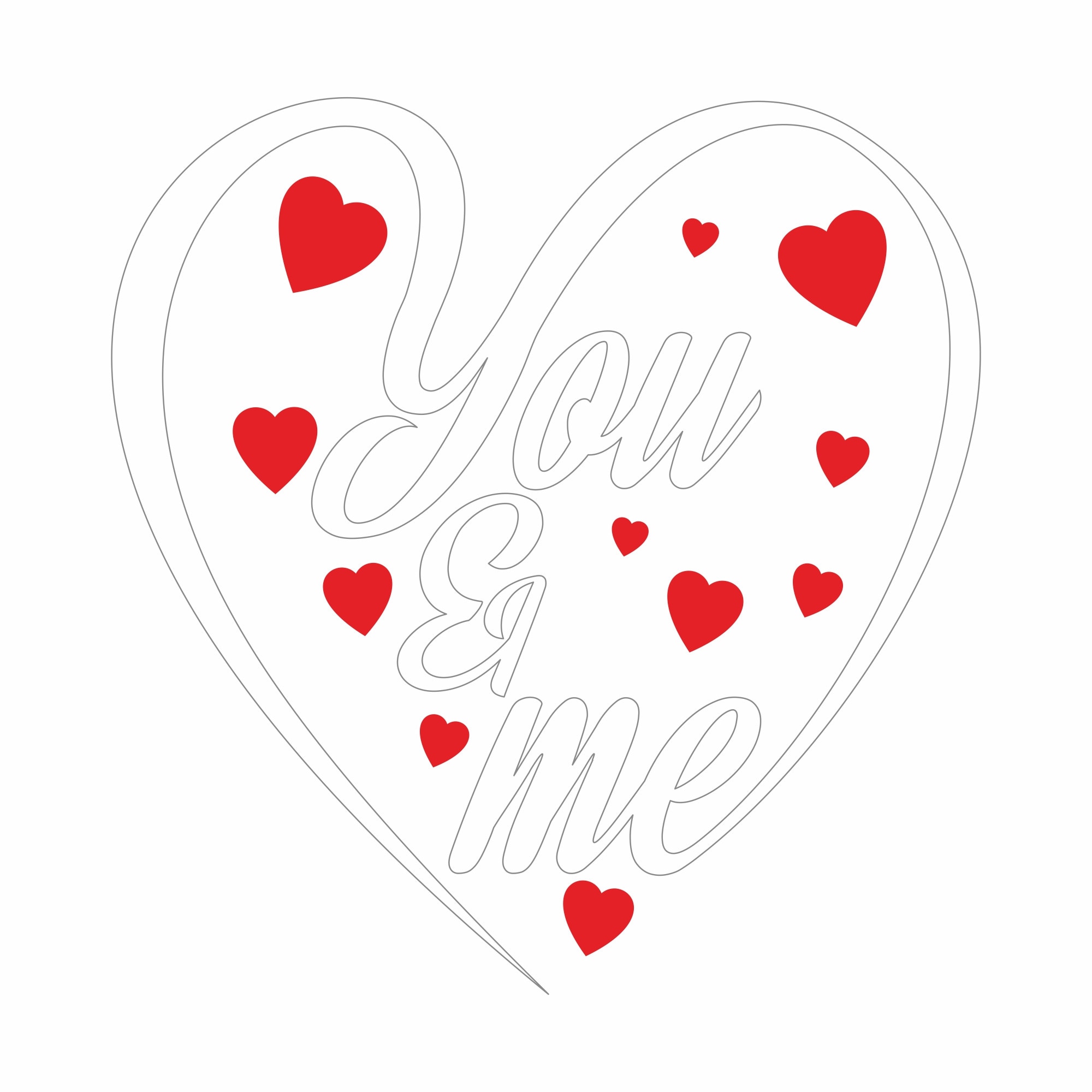 Sticker decorativ iStick, You&Me, 70x73cm