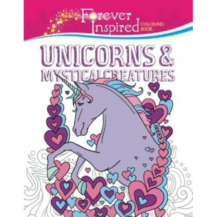 Forever Inspired Coloring Book: Unicorns and Mystical Creatures, Jessica Mazurkiewicz (Author)