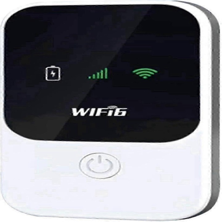 Router WiFi mobil 5G Ultimate Edition emag-FU-K0548-26810-03850, WiFi 6, 2400 mAh akkumulátor, akár 500 Mbps, fehér