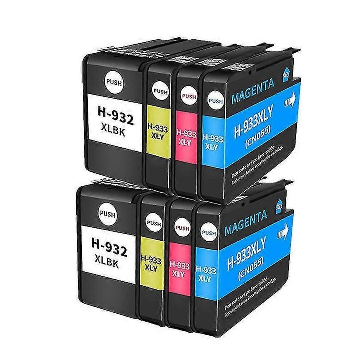 HP 932XL/933XL kompatibilis tintapatronok, chippel és teljes tintatartalommal, fekete/cián/magenta/sárga, BK 50ml C/M/Y 15ml, 1BK+1C+1M+1Y szett, kompatibilis OfficeJet 6100/6600/6700/7110/7610/7612