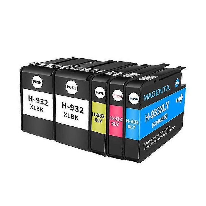 HP 932XL/933XL kompatibilis tintapatron szett, chippel, fekete 50 ml + cián/magenta/sárga 15 ml, OfficeJet 6100/6600/6700/7110/7610/7612 modellekhez