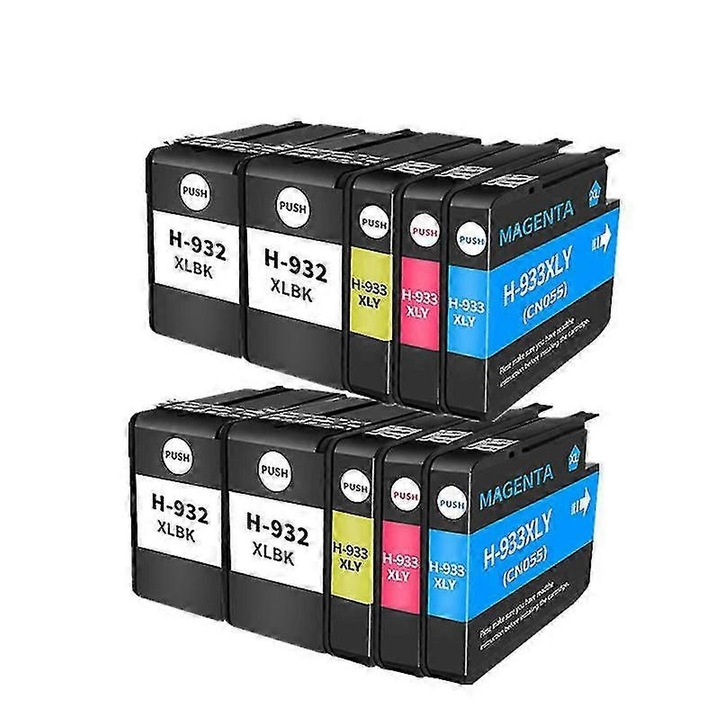 Kompatibilis tintapatronok 932XL/933XL, 4 színű készlet (1x fekete 50ml, 1x cián 15ml, 1x magenta 15ml, 1x sárga 15ml), chippel, HP Officejet 6100/6600/6700/7110/7610/7612 modellekhez