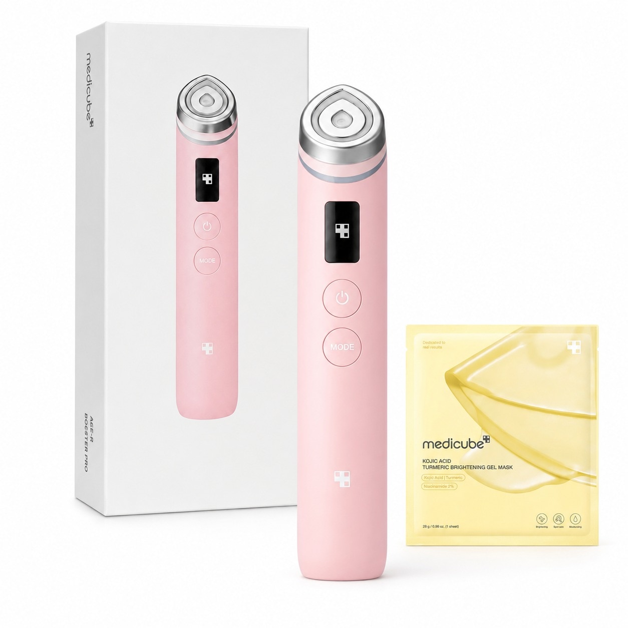 MEDICUBE AGE-R Booster Pro Pink, dispozitiv facial 6 in 1, LED