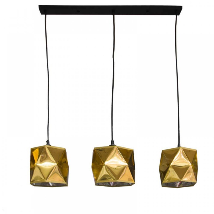 Candelabru, LIGHTEX, RAFAEL, 3xE14, 600x50mm, Negru/Auriu