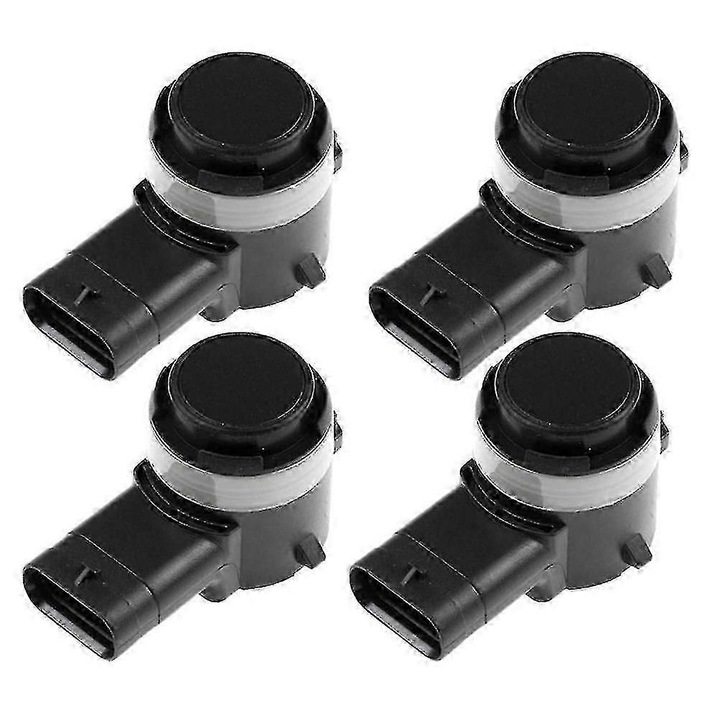 Set 4 senzori de parcare A0009055504, compatibil Mercedes CLA/GLA/A/B/C/E/GLC/GLS/SL/V/Sprinter (modele W117 W156 W176 W246 W205 W212 W213 W222 W217 W218 W257 W253 W292 W166 W231 W447 W167 W907), negru, 4 buc