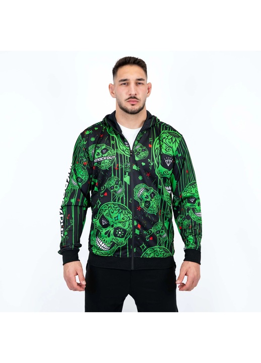 Hanorac Knockout Skull FX, Verde