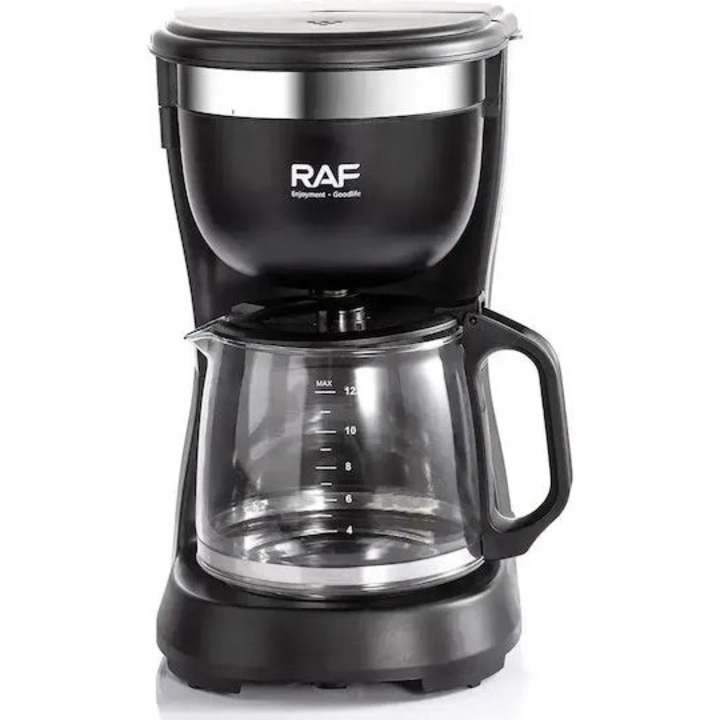 Cafetiera cu Filtru 680W, Cana din Sticla, Capacitate 1.25L, Sistem Anti-Picurare