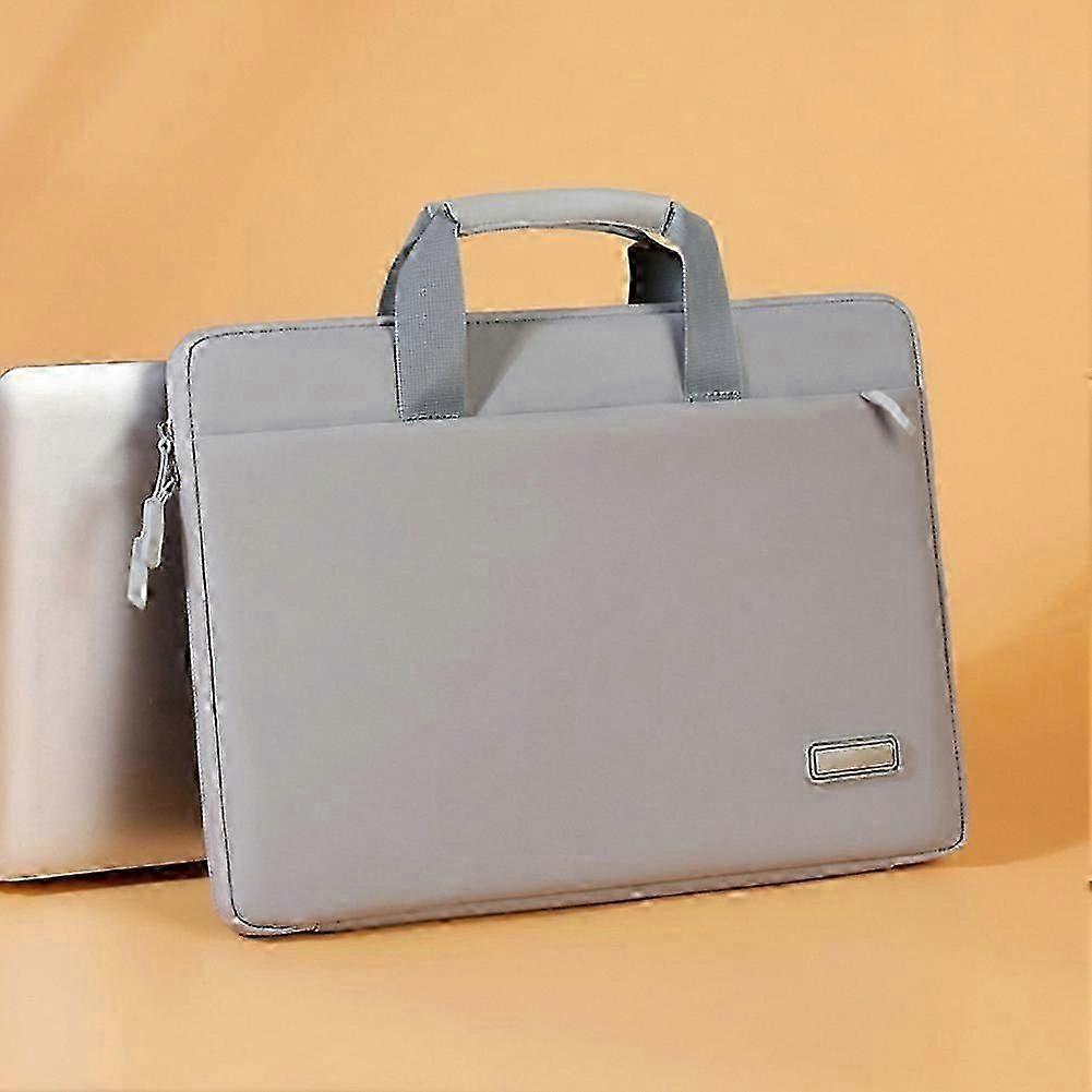 Husa pentru laptop din material hidrofug, slim si usoara, deschidere 180° cu manere si buzunar frontal, albastru inchis, 13–13,3 inch