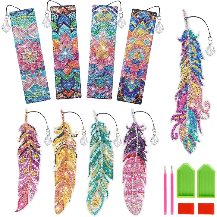 Set Pictura Diamante Semne de Carte Copii DIY - Cadou Creativ 5-12 Ani