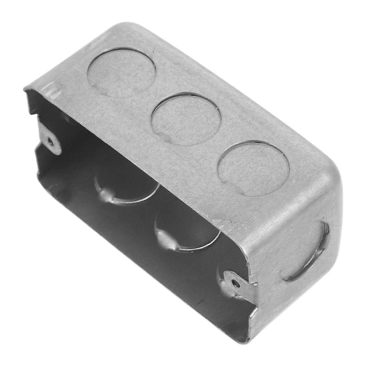 Cutie de jonctiune electrica emag-FU-K0548-26810-16039, din fier, argintiu, 10 x 5.5 x 4.6 cm