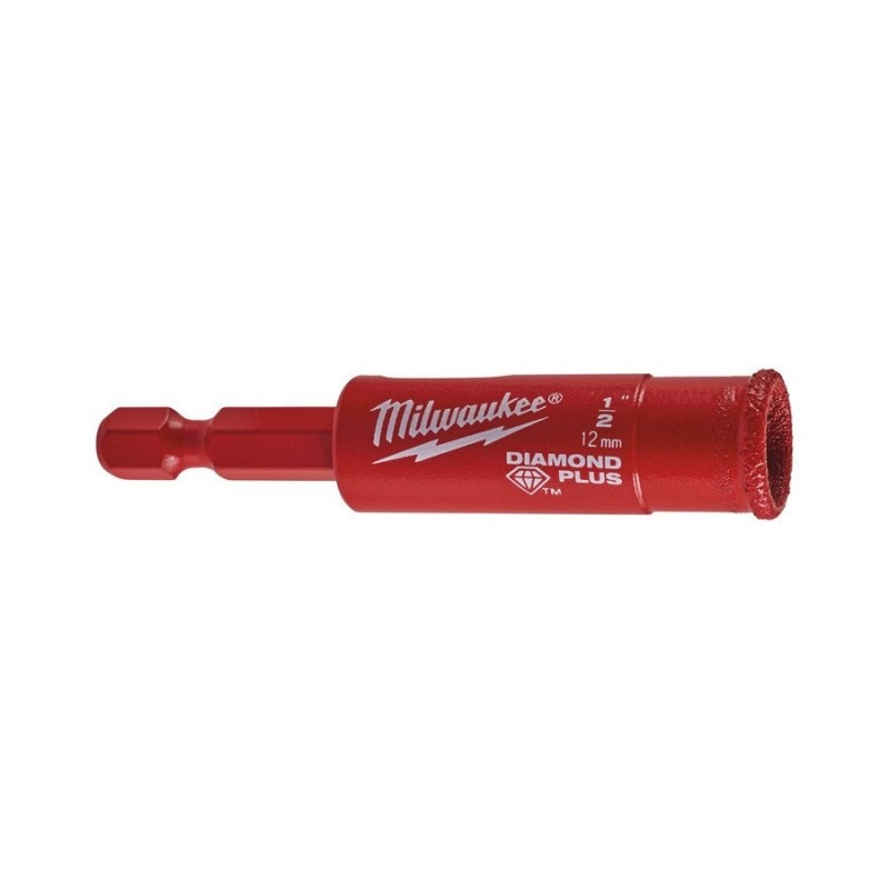 Burghiu diamantat Diamond Plus, Milwaukee, pentru placi ceramice, 12 mm