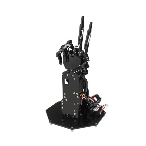 Robot Bionic U-Hand, Robot Educational, Asamblat, Metalic, Black, 6-8 V