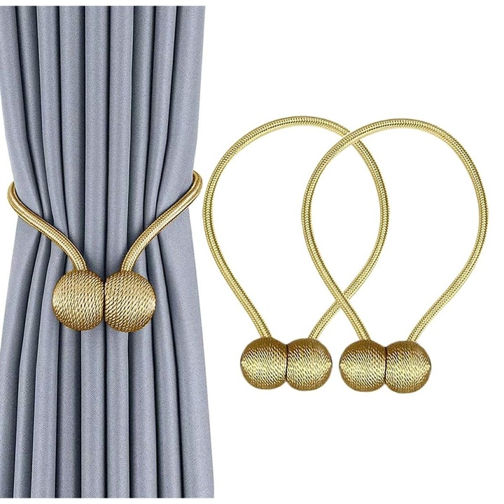 Mágneses függöny/draperia rögzítő karkötő, GOLDEN BALLS modell