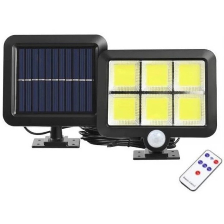 VLK Lions Proiector LED Solar mozgásérzékelővel, 4W, 250 lm, COB, IP54, különálló napelem