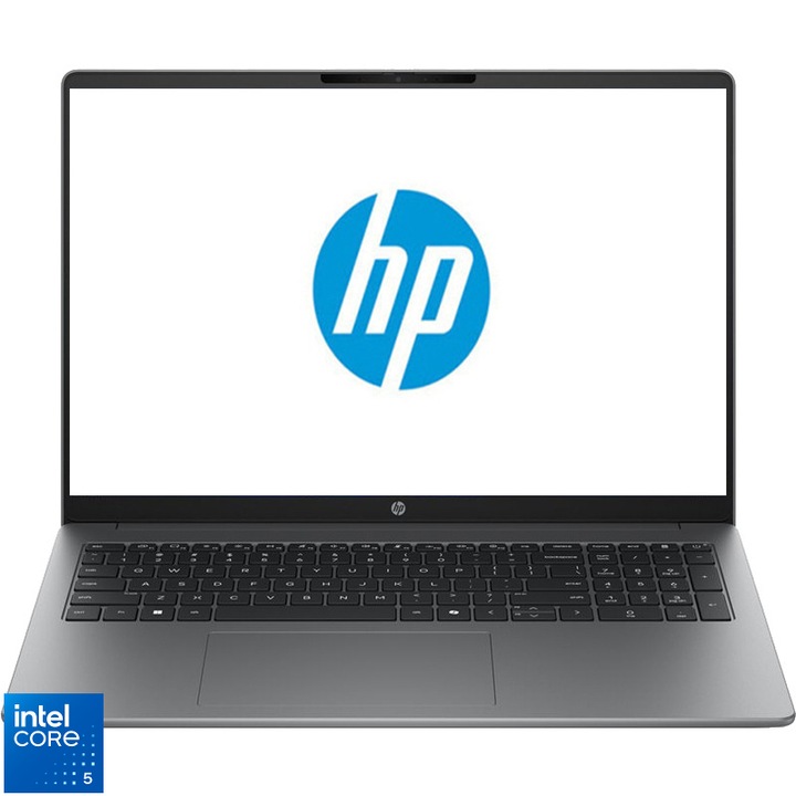 Laptop HP 16'' 200 G2i 16, WUXGA IPS, Procesor Intel® Core™ 5 120U (12M Cache, up to 5.00 GHz), 12GB DDR5, 512GB SSD, Intel Graphics, Free DOS, Meteor Silver
