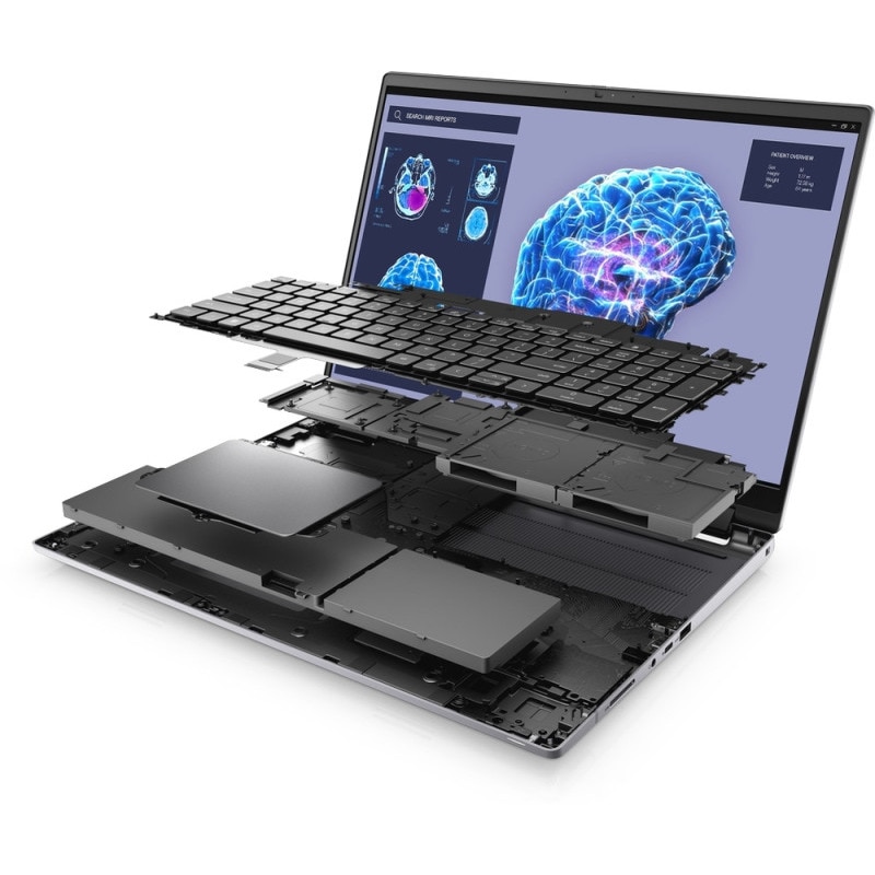 Laptop Dell Precision 7680, Intel Core i9-13950HX, 16 inch, RAM 128GB, SSD 256GB, nVidia RTX 5000 16GB, Windows 11 Pro, Titan Grey
