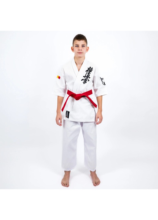 Kimono Kyokushin Knockout Light Copii, Alb