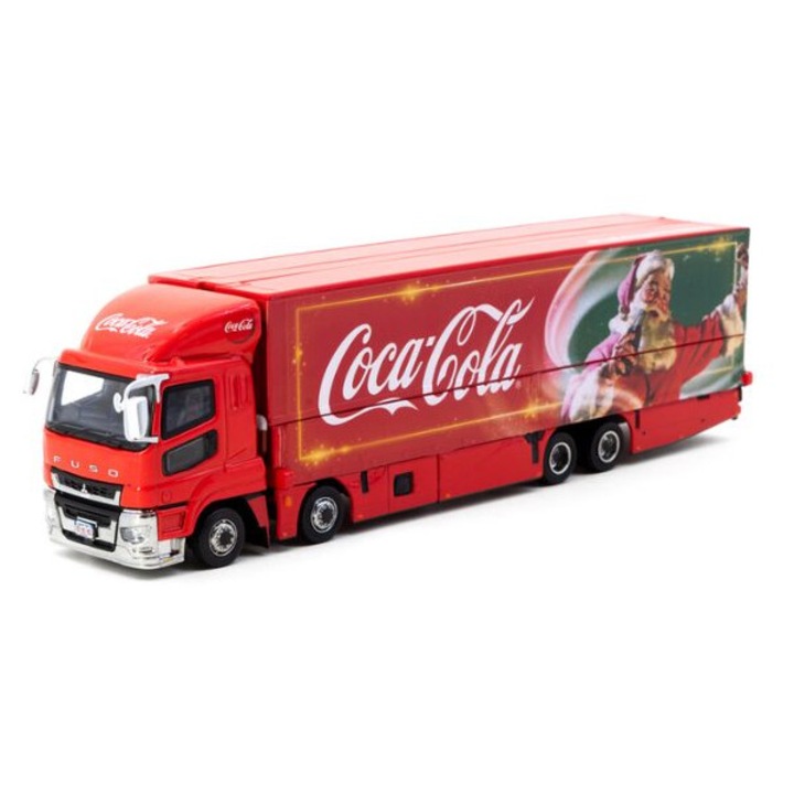 Macheta auto Mitsubishi Fuso Coca-cola Santa Truck 1:64 Tarmac Works