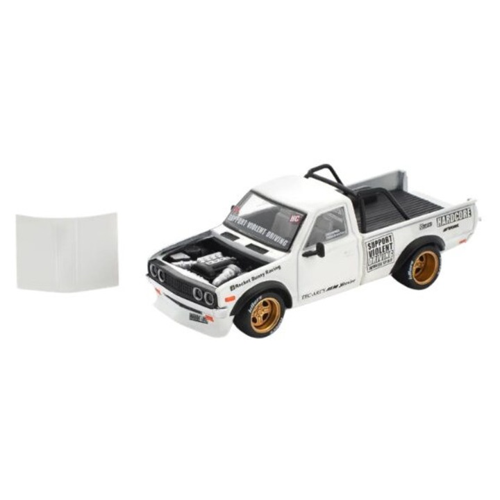Pandem Datsun 620 White 1:64 Pop Race autómodell