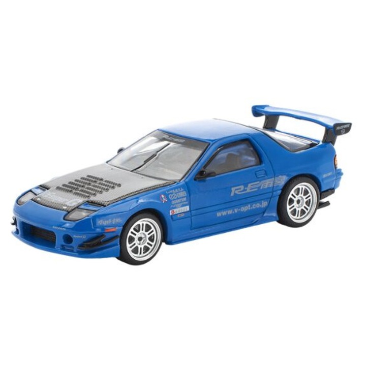 Mazda RX-7 (FC3S) Re-Amemiya Blue 1:64 Pop Race autómodell