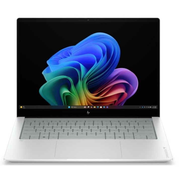 Laptop HP OmniBook X Flip 2-in-1 AI Intel Ultra 5 325 14inch 2K OLED 16GB 512GB Windows 11 Home Argintiu
