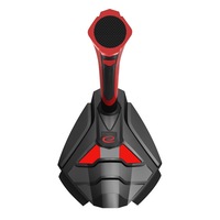 microfon pentru gaming design futurist port jack 35 mm material prietenos rosu cu negru cablu conectare 15m imagen 21_0_
0