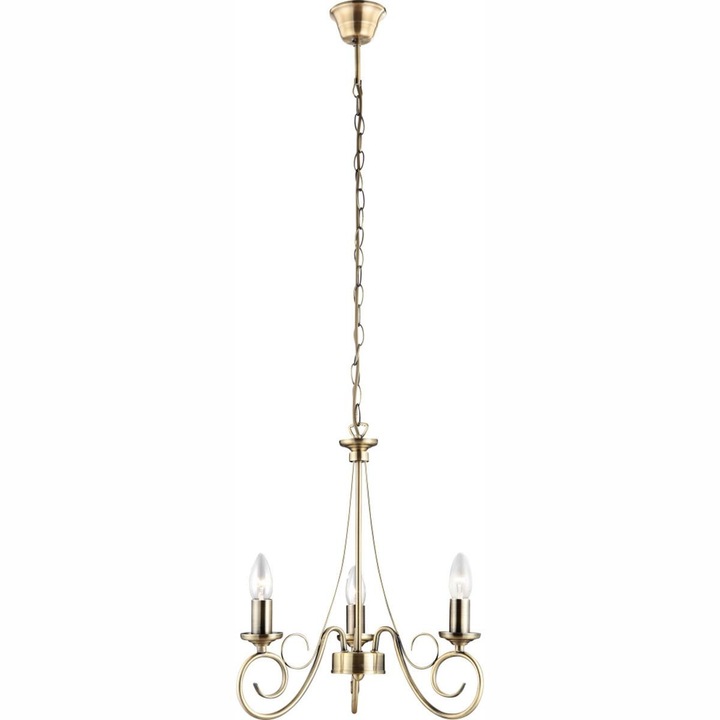 Candelabru alama antica, D: 400, H: 1300, excl 3xE14 40W 230V