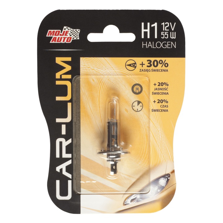 Bec halogen H1 12V 55W CAR-LUM +30