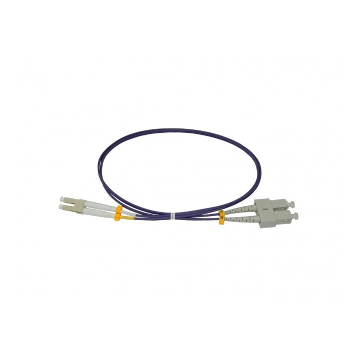 Patch cord fibra optica SC/PC-LC/PC MM OM4 50/125 manta LSZH 2.0mm duplex 3m