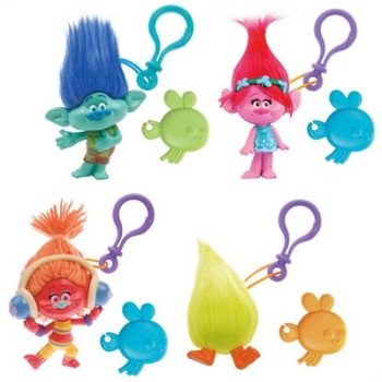 Set 4 brelocuri cu figurine Trolls Set 4 brelocuri cu figurine Trolls
