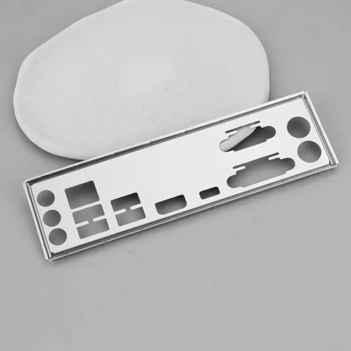 Placa protectie I/O pentru placa de baza ASUS PRIME B250M-A, metal rezistent anticoroziv, argintiu, cod K0544-26810-3345-AMC