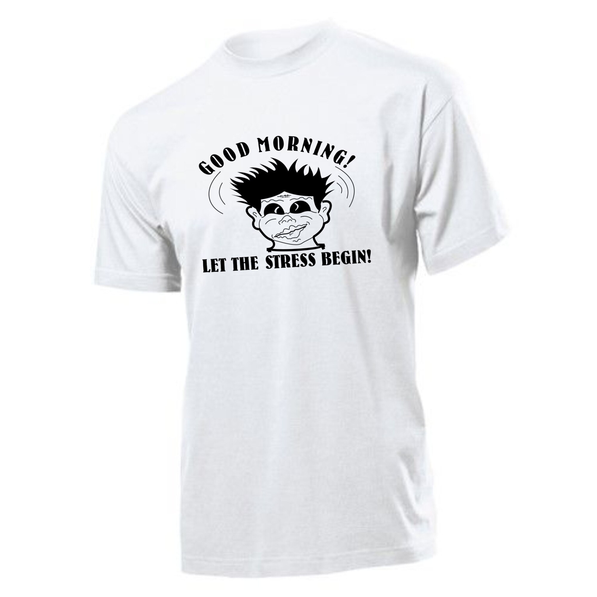 Tricou personalizat, bumbac, Stedman, unisex, alb, marime L, personalizare 