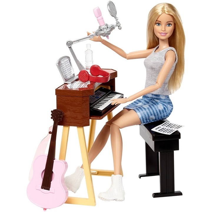 Set de joaca Mattel Papusa Barbie cantareata si accesorii