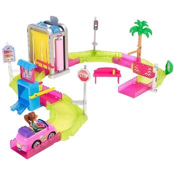 Set de joaca Mattel Barbie cu masina la spalatorie Set de joaca Mattel Barbie cu masina la spalatorie
