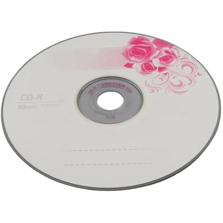CD-R K0544-26810-3441-AMC, nem újraírható, 730 MB, 2–52X, fehér/rózsaszín, 10 db